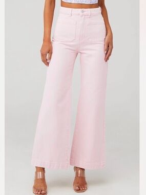 NEW Rolla’s Sailor 100% Cotton Wide Leg 90s Pink High Rise Jeans size 26